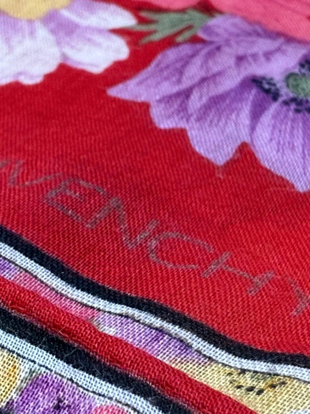 EPIC GIVENCHY RED FLORAL SCARF!